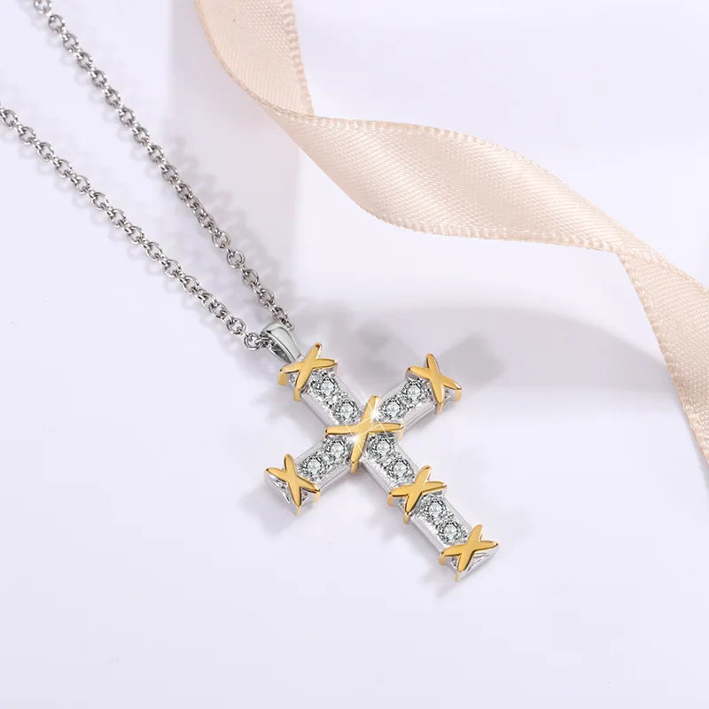 Naszyjnik Celestia z moissanitem i srebrem 925