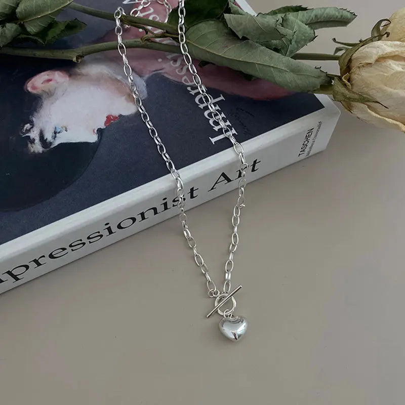 Naszyjnik LOVE Heart ze srebra 925 – elegancki, klasyczny, z cyrkonią