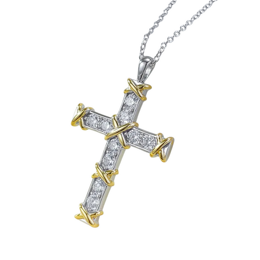 Naszyjnik Celestia z moissanitem i srebrem 925