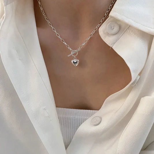 Naszyjnik LOVE Heart ze srebra 925 – elegancki, klasyczny, z cyrkonią