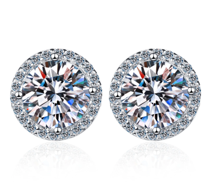 ORION BLISS – Kolczyki z moissanitem 925 Sterling Silver